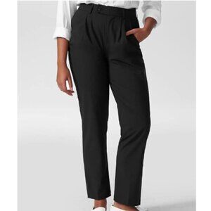 Universal Standard Silvia Slim Cut Trouser Pants Sz 40 Womens Black Tapered Leg